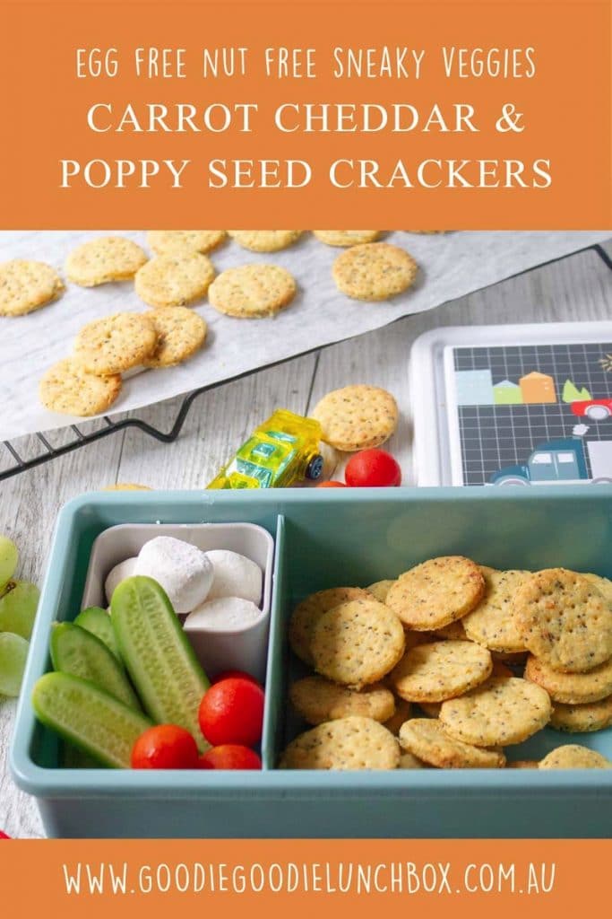 Carrot Cheddar and Poppy Seed Crackers
