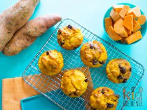 How to get vegetables into the lunchbox: sweet-potato-choc-chip-muffins