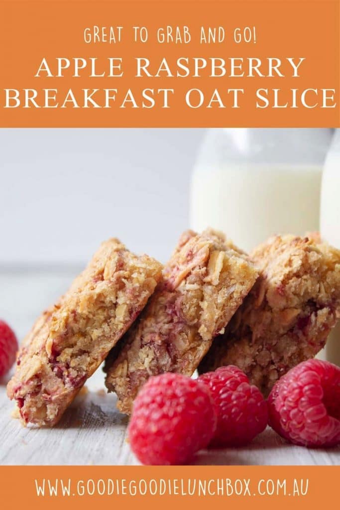 apple raspberry breakfast oat slice