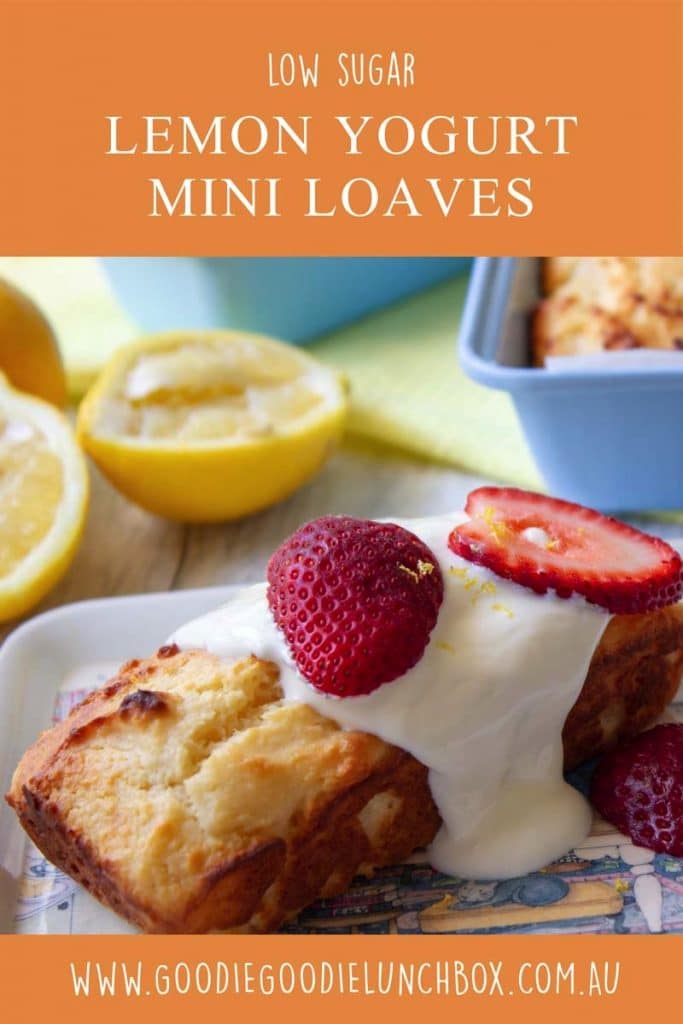 Lemon Yogurt Mini Loaves are delicious, and tangy. Great for lunchboxes and pretty enough to hold their own as dessert, drizzled in yogurt and topped with fresh berries.