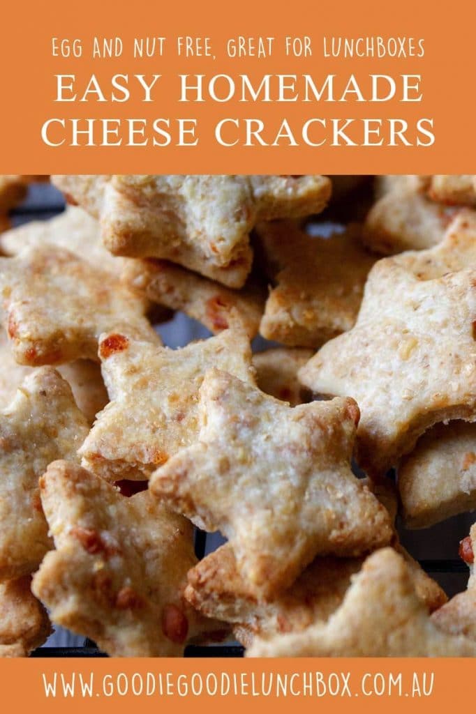 Easy Homemade Cheese Crackers are fantastic for lunchboxes, egg and nut free and super tasty.