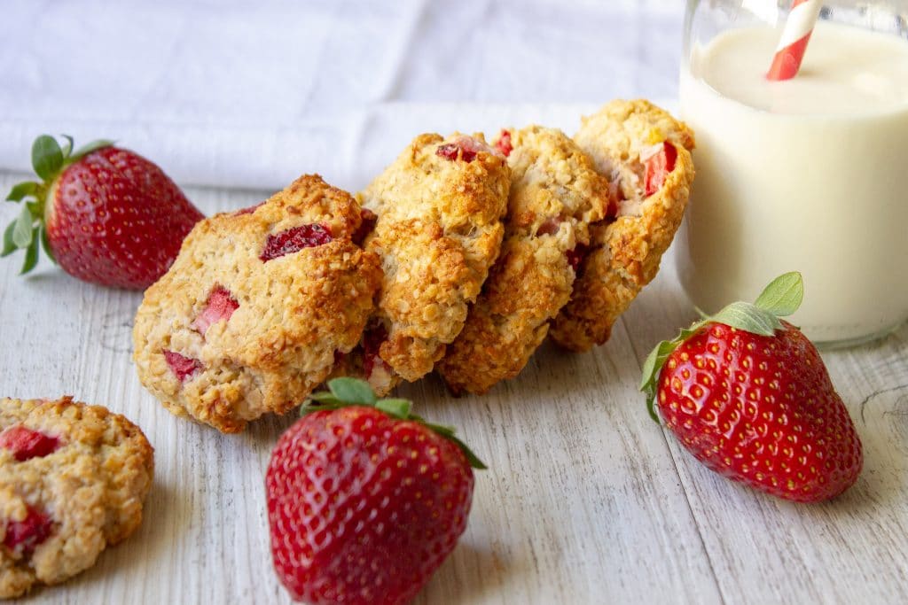 Strawberry Coconut Cookies, sweetened only with fruit, nut and dairy free and so delicious.