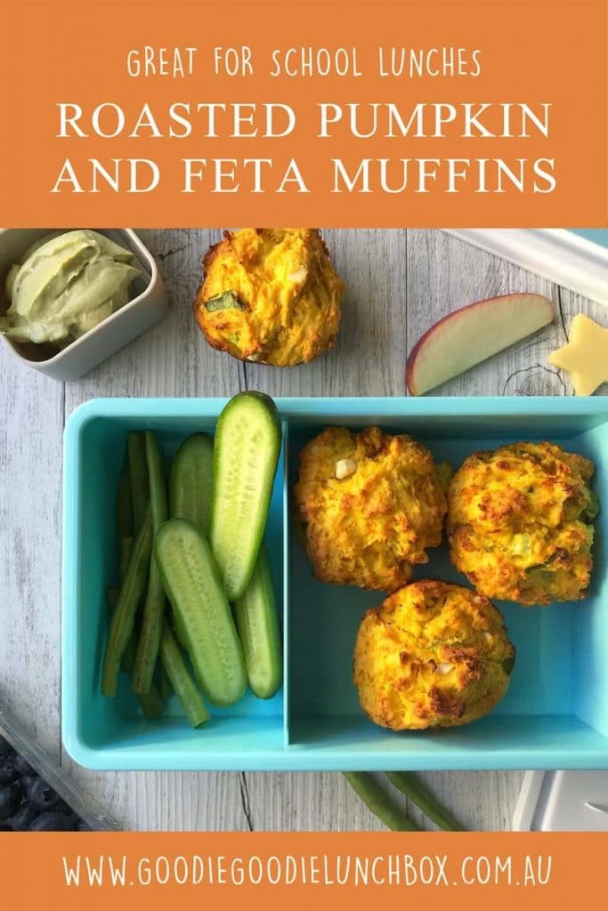 Roasted pumpkin and feta muffins a delicious change from a sandwich in the lunchbox