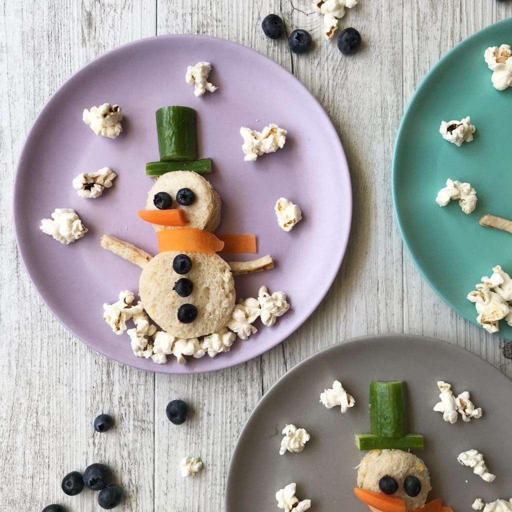 Christmas food art ideas - snowmen