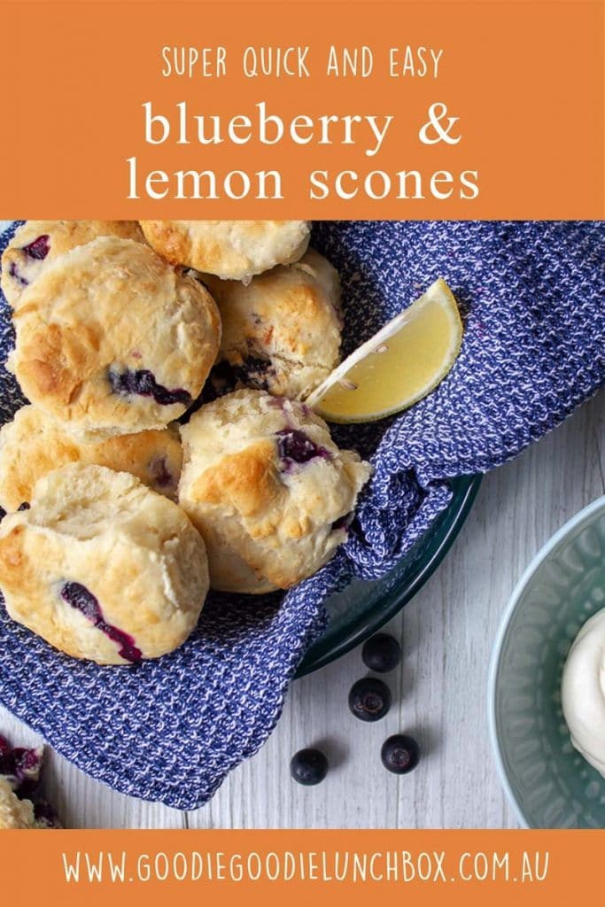 super easy blueberry and lemon scones