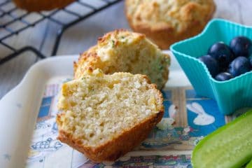 Banana zucchini muffins are a perfect nut free snack for school lunches..