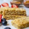 Sugar Free Tropical Breakfast Bars are perfect for breakfasts on the run or fantastic for school lunches or baby led weaning. Nut free, dairy free and egg free.