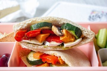 roasted vegetable pita pockets