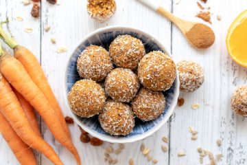 nut free carrot cake bliss balls