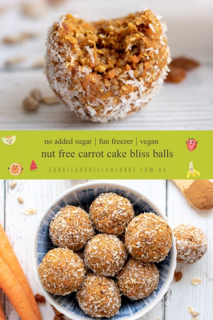 Nut Free Carrot Cake Bliss Balls