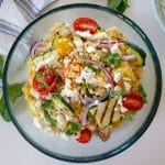 spiced cous cous salad with tzatziki