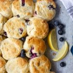 super easy blueberry and lemon scones