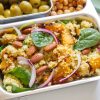 picture of Roasted Pumpkin and Almond Cous Cous Salad in a lunchbox