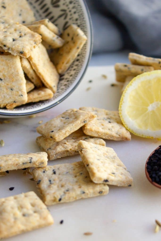 Image of Lemon and Fennel Seed Crackers