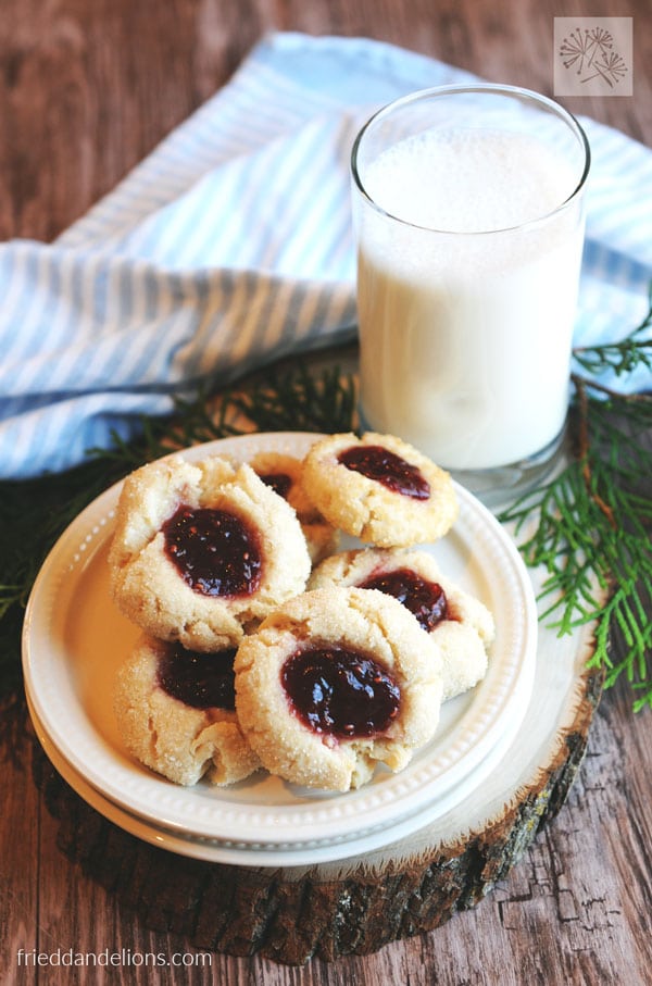 ultimate Christmas cookies - vegan thumbprint cookies