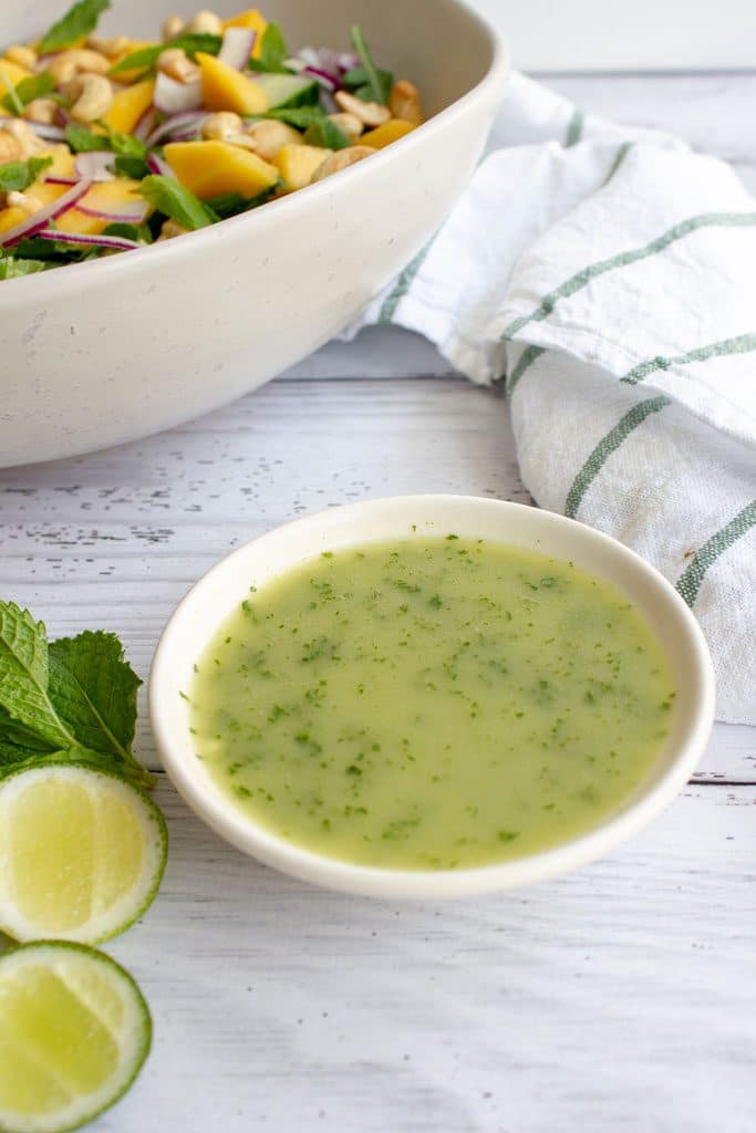 bowl of lime dressing