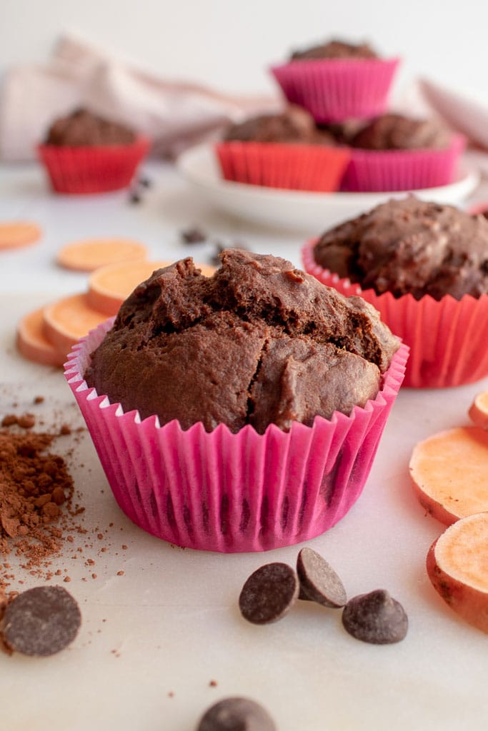 image of Chocolate Muffins with Sweet Potato