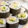picture of a plate of homemade sushi