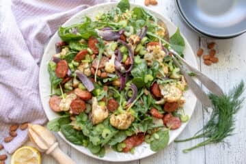 Roasted Cauliflower and Chorizo Salad